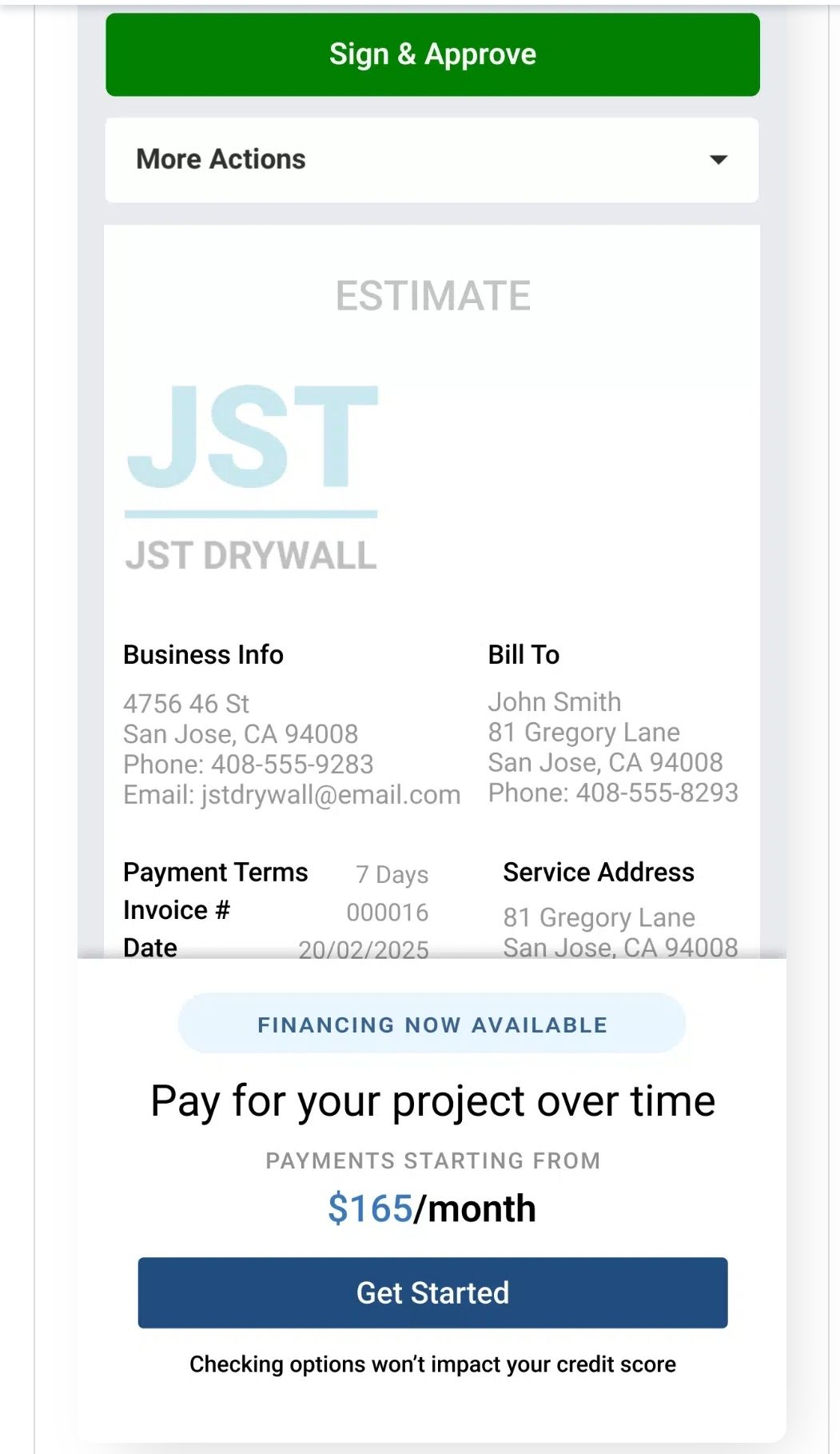 EPM technician reviewing financing options